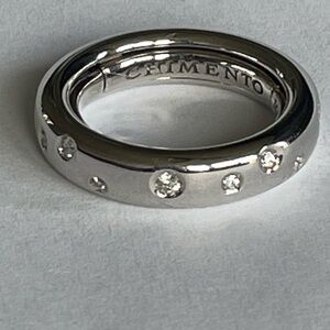 CHIMENTO FOREVER BRIO 18k 5mm White Gold & Diamond Ring